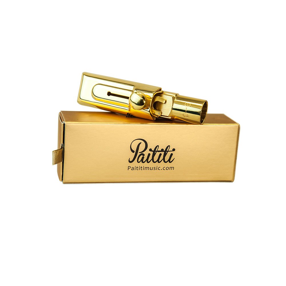 Paititi Professional Gold Plated Alto Saxophone Metal Mouthpiece #6