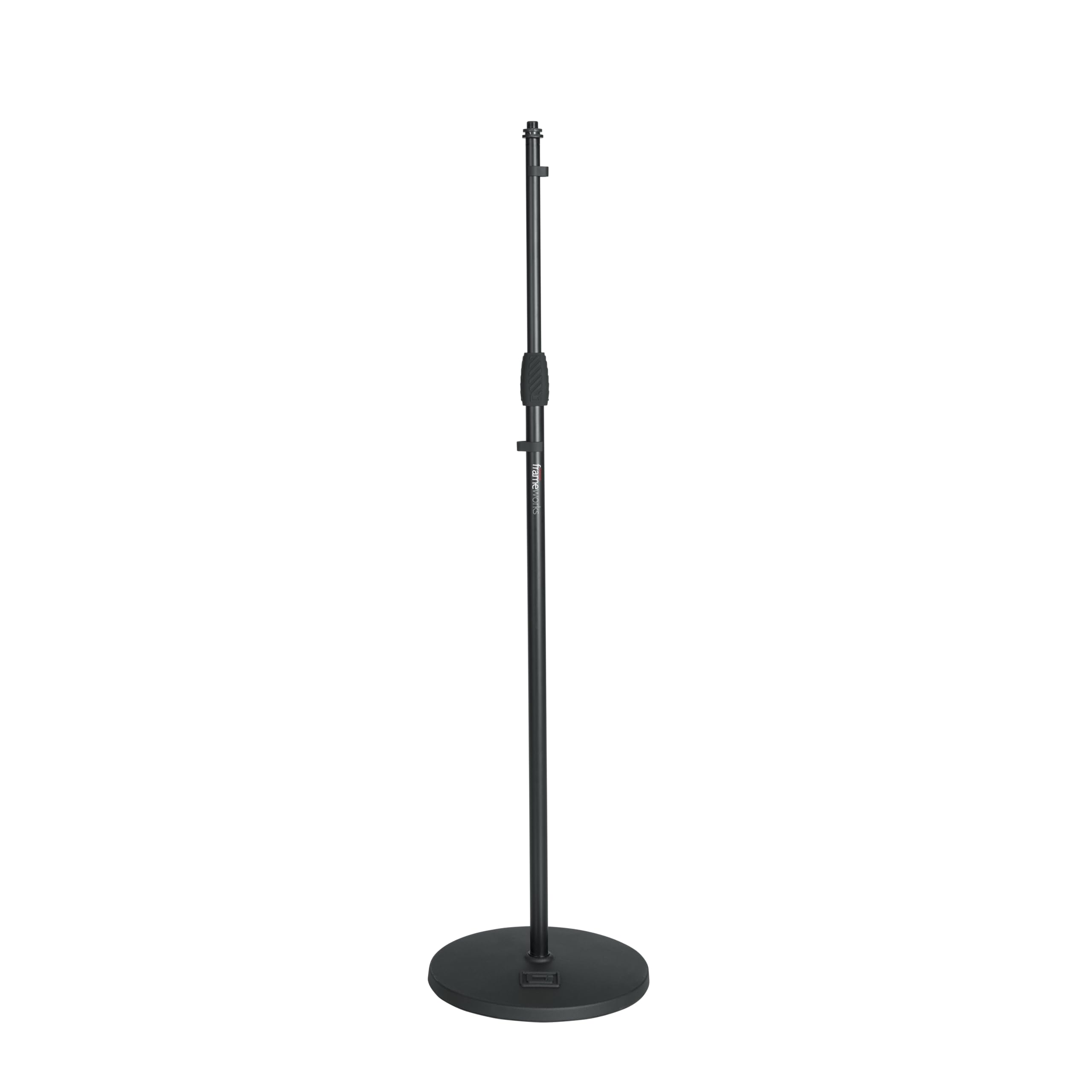 Gator Frameworks Microphone Stand With 12 Weighted Base And Soft Grip Twist Clutch Height Adjustment, (Gfw-Mic-1200)