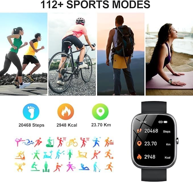 Smart Watch For Men Women, 1.91 '' Hd Smartwatch With Bluetooth Call (Answer/Make), Activity Fitness Tracker With Sleep Monitor,