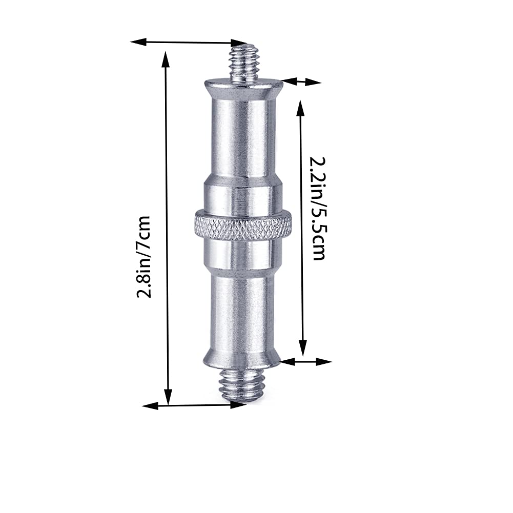 4 Pieces Standard 1/4 To 3/8 Inch Metal Male Convertor Threaded Screw Tripod Adapter Spigot Stud For Flash Holder, Studio Light