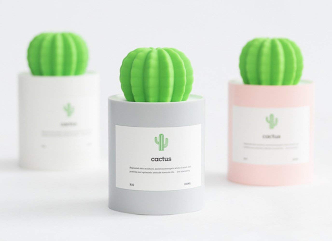 Uodbuyo Mini Humidifier, 280Ml Usb Cool Mist Portable Cactus Air Humidifier, Ultra Quiet Operation For Bedroom Home Office Desk