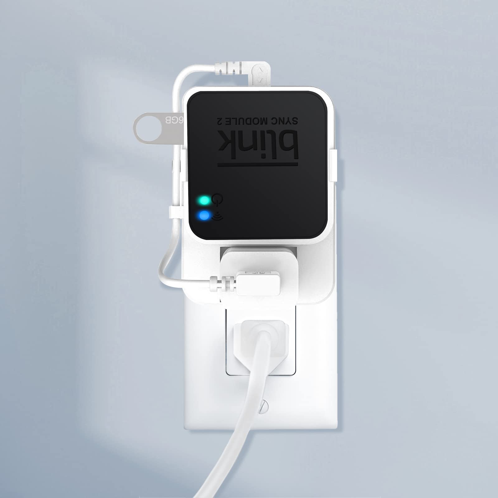 256Gb Usb Flash Drive For Local Video Storage With Outlet Mount For Blink Sync Module 2,Short Cable Save Space And Easy Move Mou