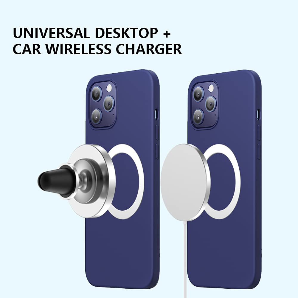 Wannap Magnetic Wireless Charger Universal Metal Rings,For Magsafe Compatible Charger On Iphone 13/12 Pro/Max/Mini Case And Sams