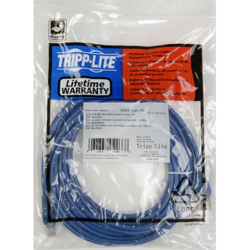 Tripp Lite Cat5E 350Mhz Snagless Molded Patch Cable (Rj45 M/M)   Blue, 100 Ft.(N001 100 Bl)