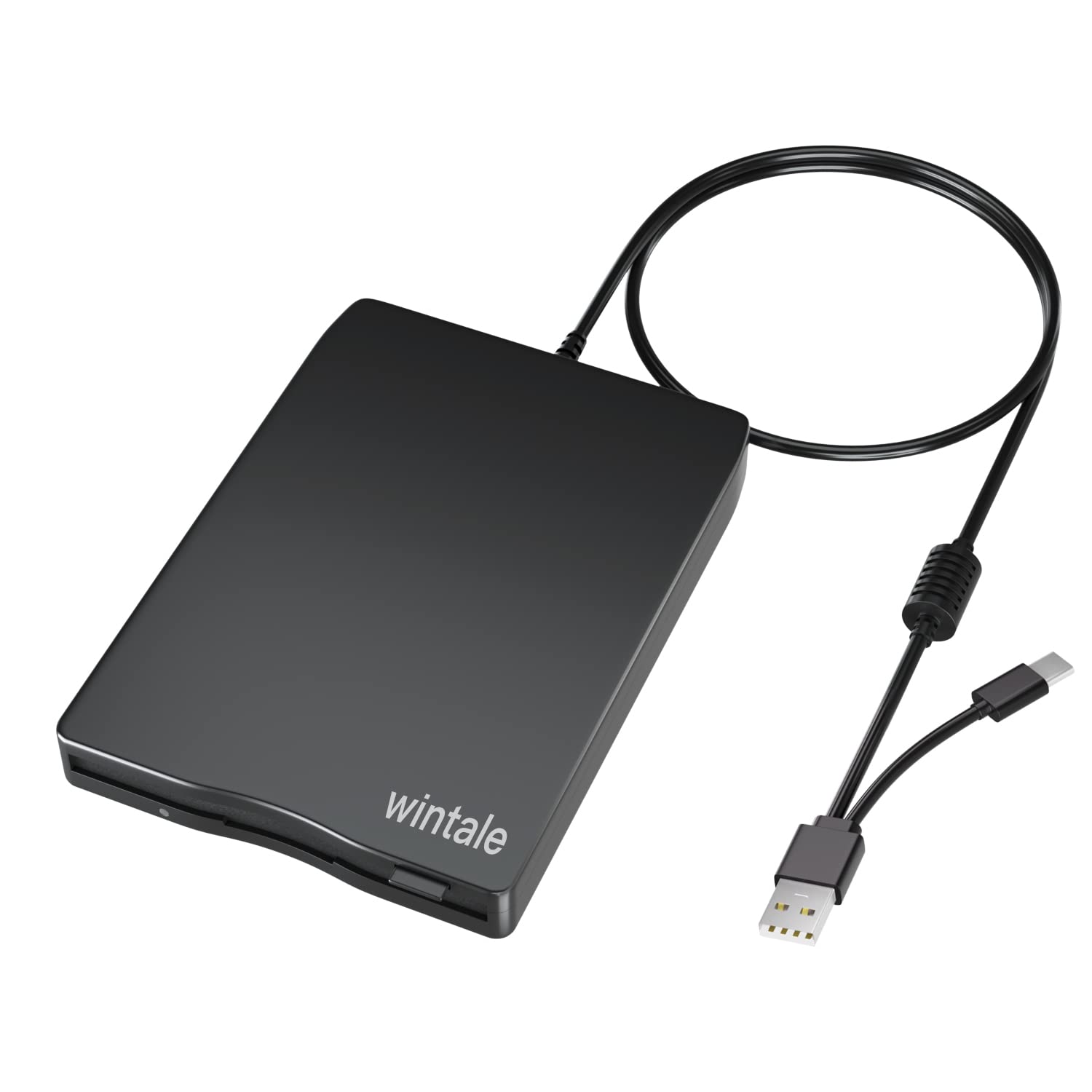 Wintale Usb Floopy Drive,Portable 3.5'' Usb External Floppy Disk Drive,Slim Plug And Play 1.44 Mb Fdd For Pc Windows 2000/Xp/Vis