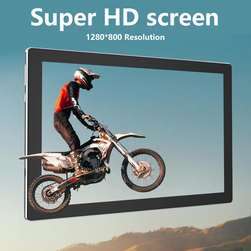 Tablet 10 Inch, Android 13 Tablets, Quad Core 2.0Ghz Processor, 64Gb Storage And 1024Gb Expand, 8Gb Ram, 8Mp Dual Camera, 1280X8