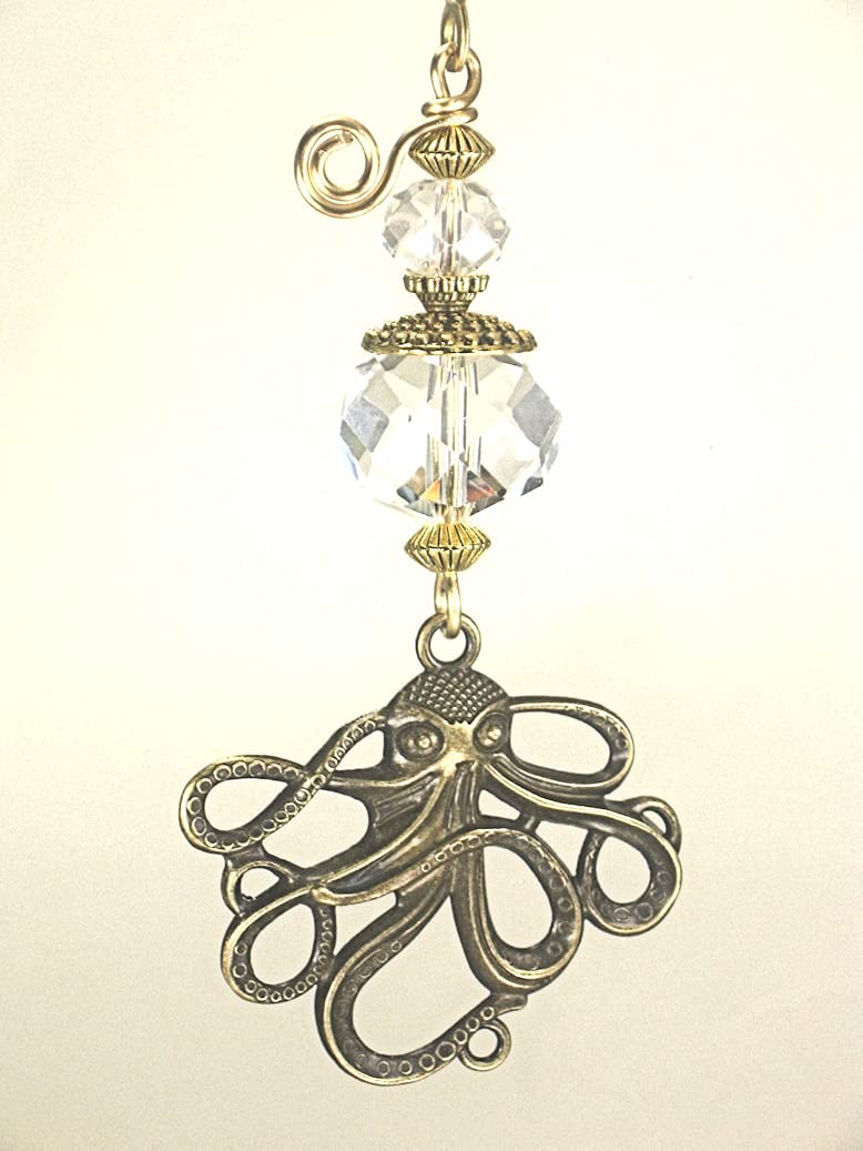Octopus Giganticus Brass And Glass Ceiling Fan Pull