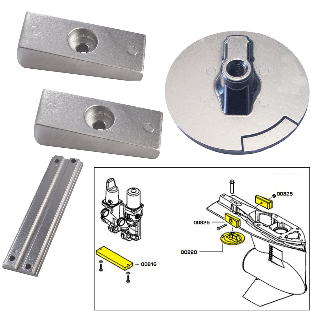 Tecnoseal Anode Kit W/Hardware - Mercury Verado 4 - Magnesium,WBAUVA001344352