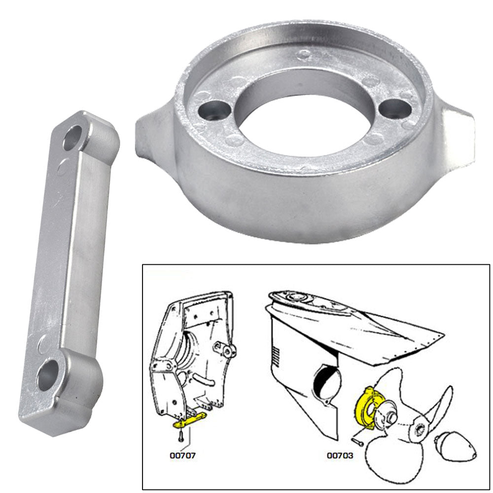 Tecnoseal Anode Kit W/Hardware - Volvo 280 - Aluminum,WBAUVA001344365