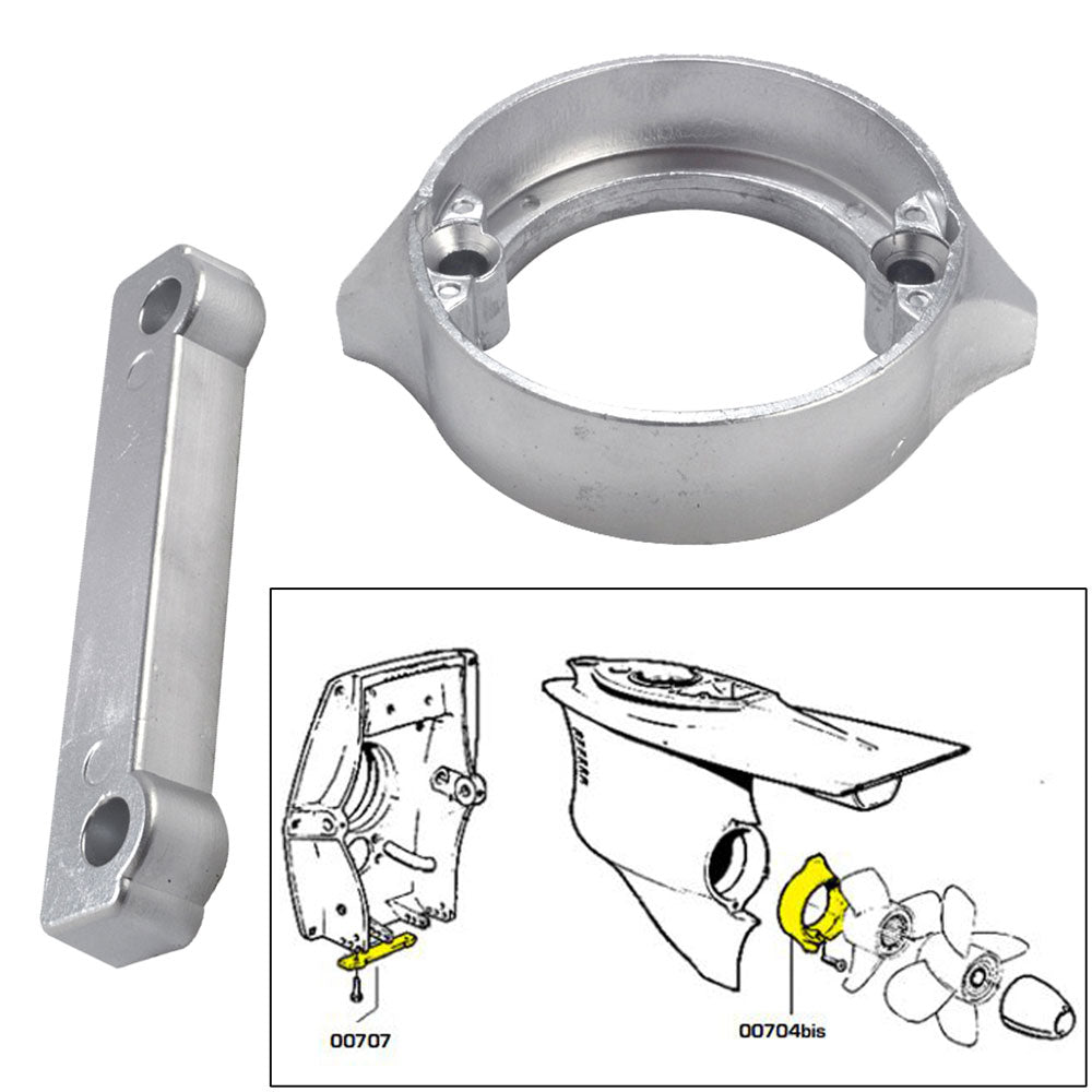 Tecnoseal Anode Kit W/Hardware - Volvo Duo-Prop 280 - Magnesium,WBAUVA001344367