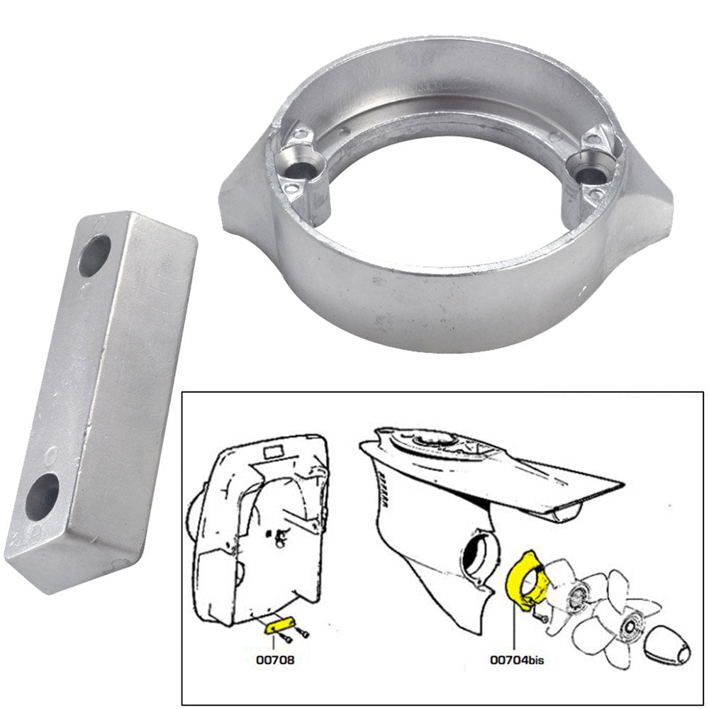 Tecnoseal Anode Kit W/Hardware - Volvo Duo-Prop 290 - Magnesium,WBAUVA001344368