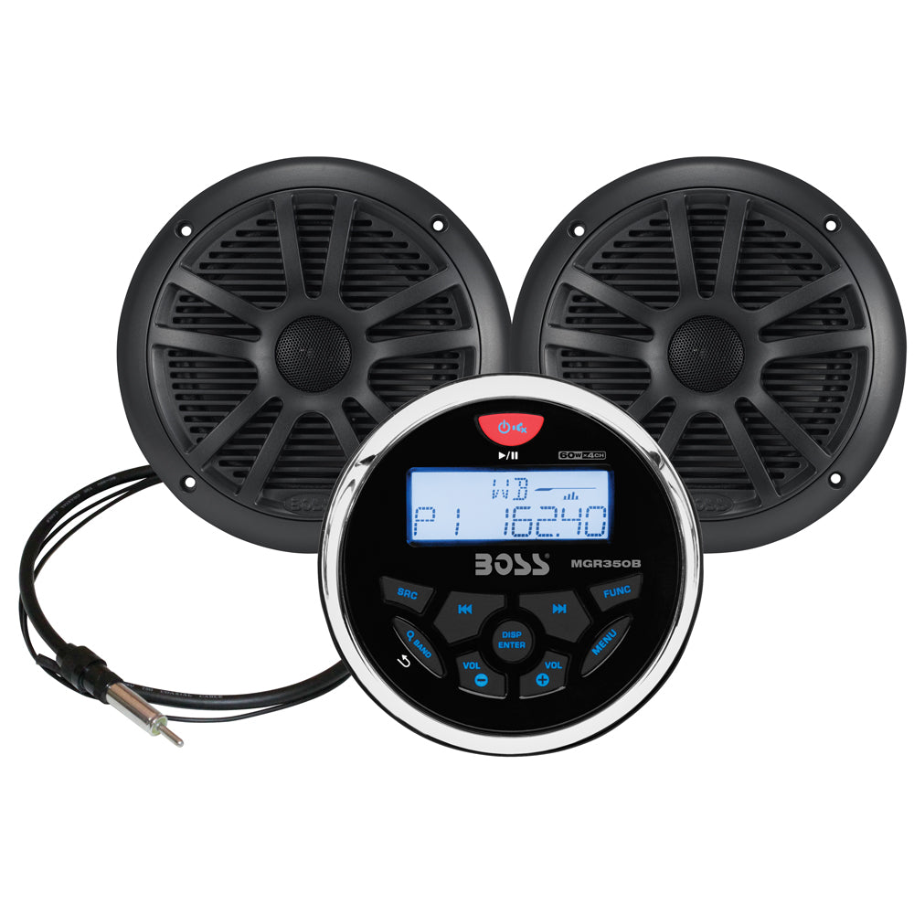 Boss Audio Mckgb350W.6 Marine Stereo &Amp; 6.5'' Speaker Kit - Black,WBEEAA001344574