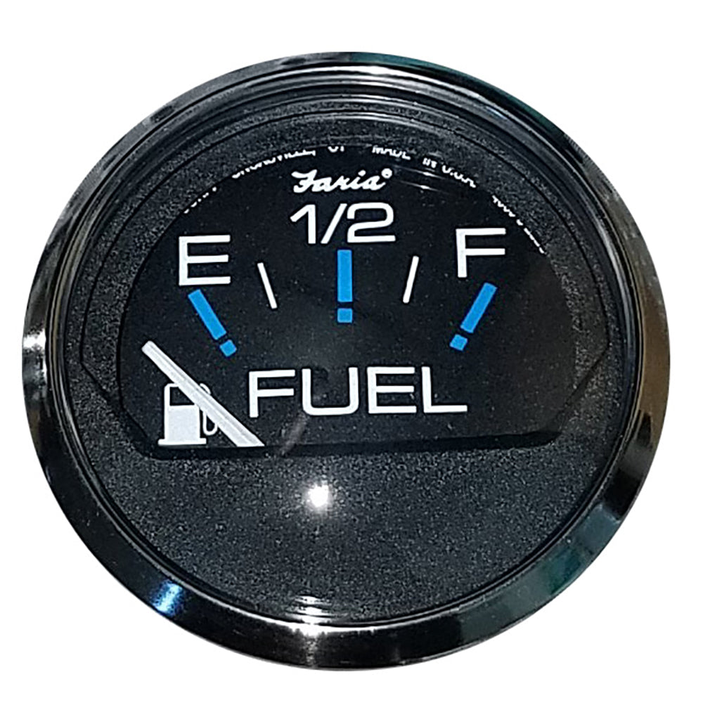 Faria Chesapeake Black 2'' Fuel Level Gauge (E-1/2-F),WBEEAA001344582