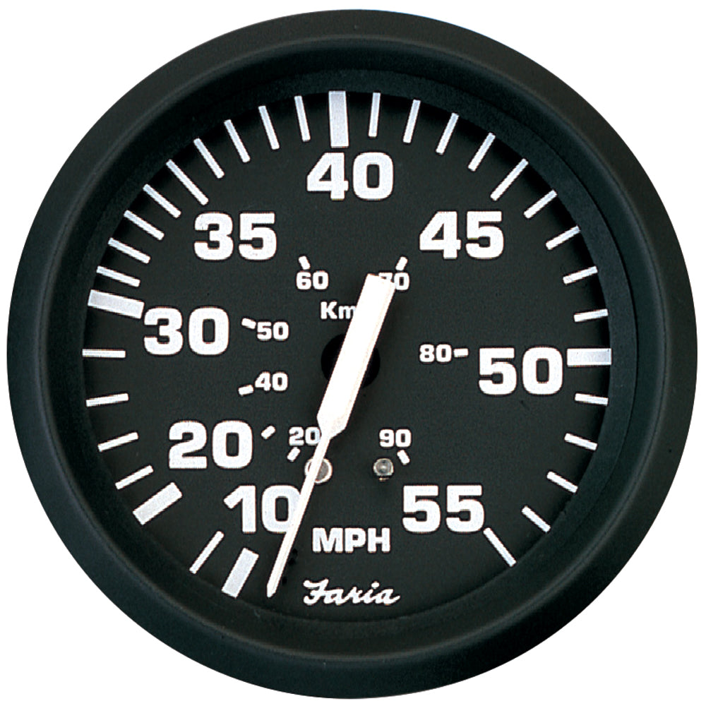 Faria Euro Black 4'' Speedometer - 55Mph (Pitot),WBEEAA001344599