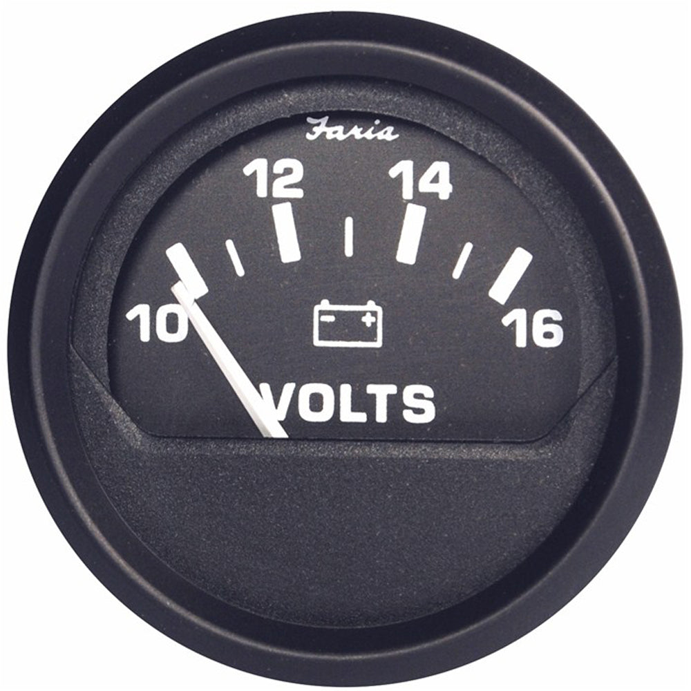 Faria Euro Black 2'' Voltmeter (10-16 V),WBEEAA001344603