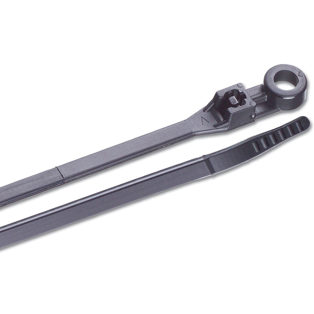 Ancor 8'' Uv Black Mounting Cable Zip Ties - 100 Pack,WBHDWA001344738