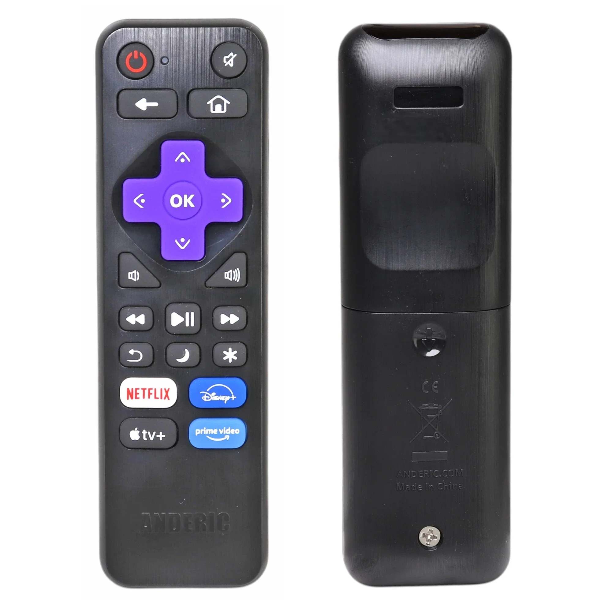 Anderic Substitute for Roku RC-102 EXPRESS Streaming Remote Control [RRST01]