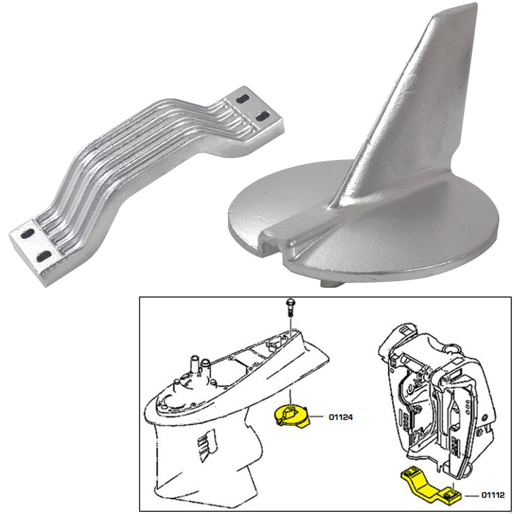 Tecnoseal Anode Kit - Yamaha 200-250 Hp - Magnesium,WBAUVA001344888