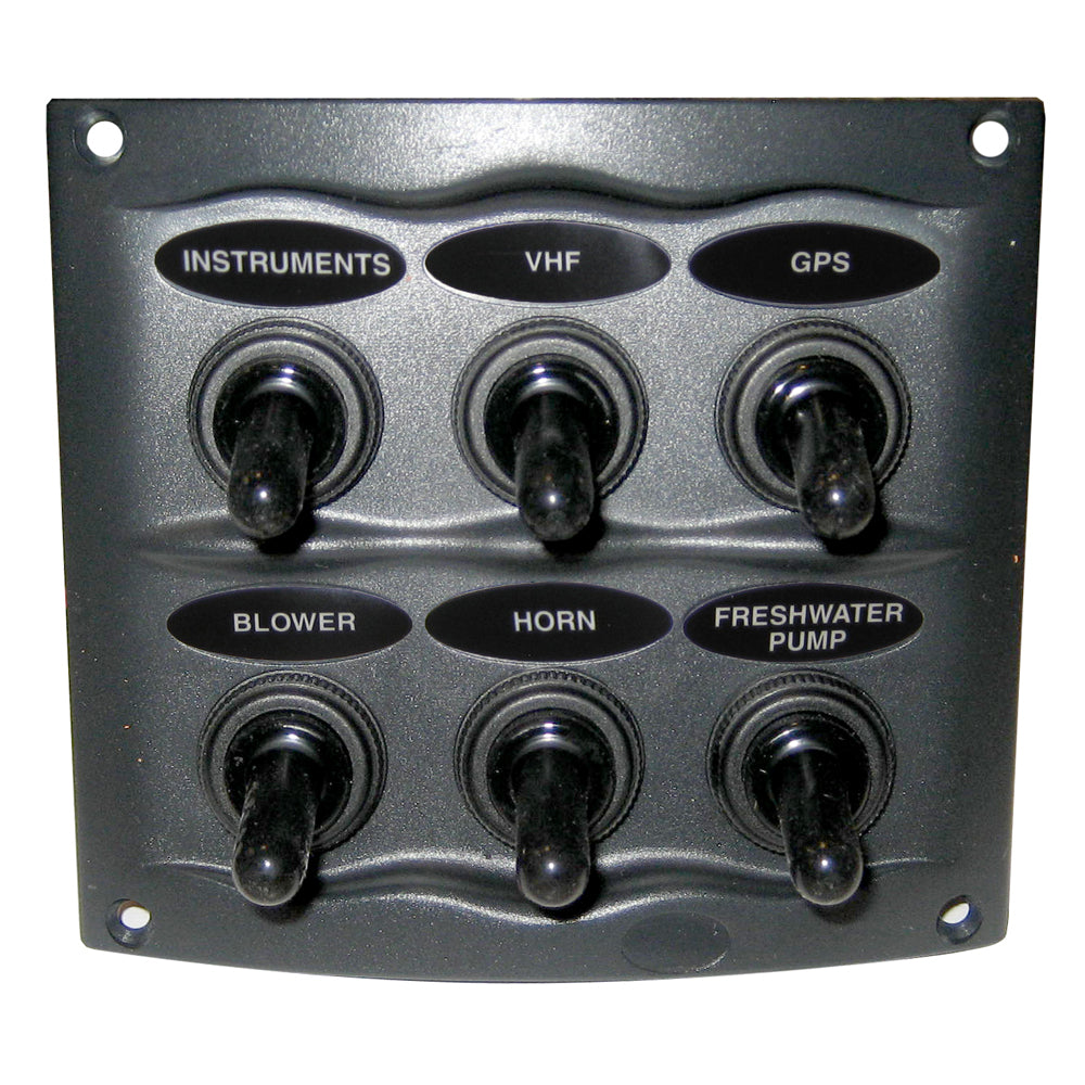 Bep Waterproof Panel - 6 Switches - Grey,WBAUVA001344953