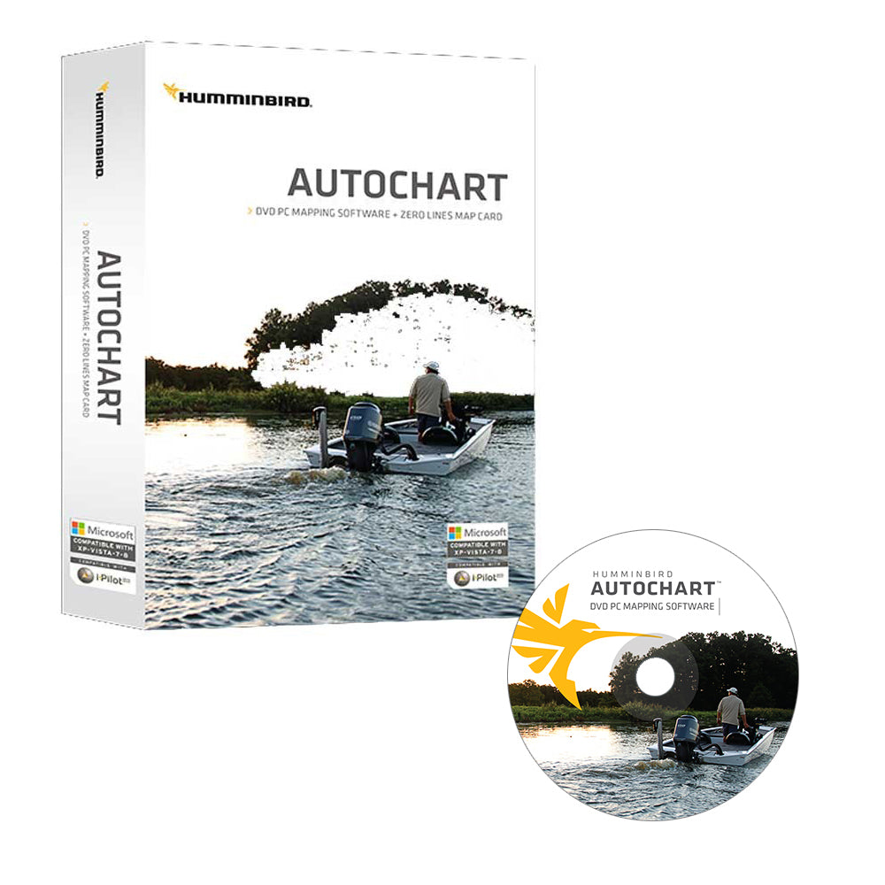 Humminbird Autochart Dvd Pc Mapping Software W/Zero Lines Map Card,WBEEAA001344989