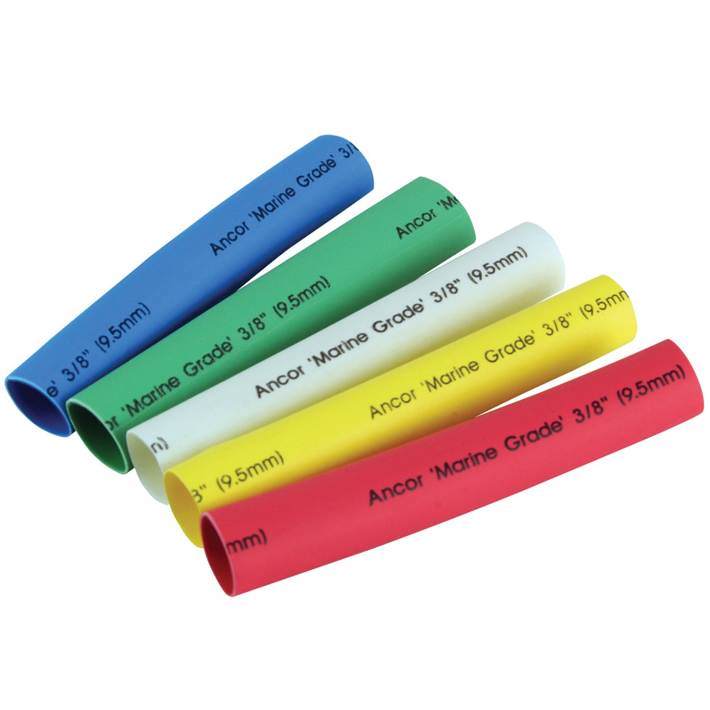 Ancor Adhesive Lined Heat Shrink Tubing - 5-Pack, 3'', 12 To 8 Awg, Assorted Colors,WBHDWA001345068