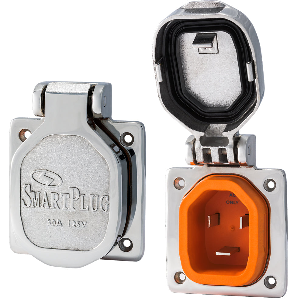 Smartplug 30 Amp Male Inlet Cover - Stainless Steel,WBAUVA001345084
