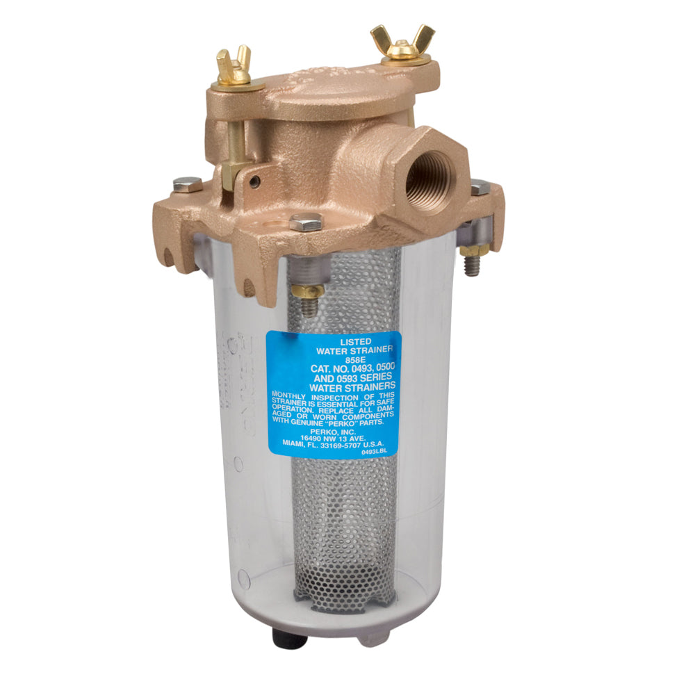 Perko Lightweight Intake Water Strainer - Clear Body - 1/2'' Pipe Size,WBAUVB01CF2XE94