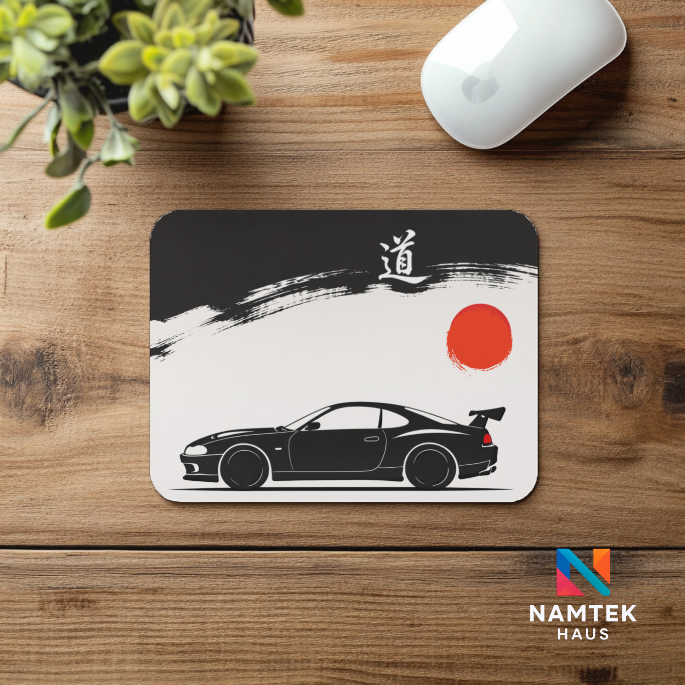 Japanese Drift Art Desk Mat / Mouse Pad – Minimalist JDM Car Design