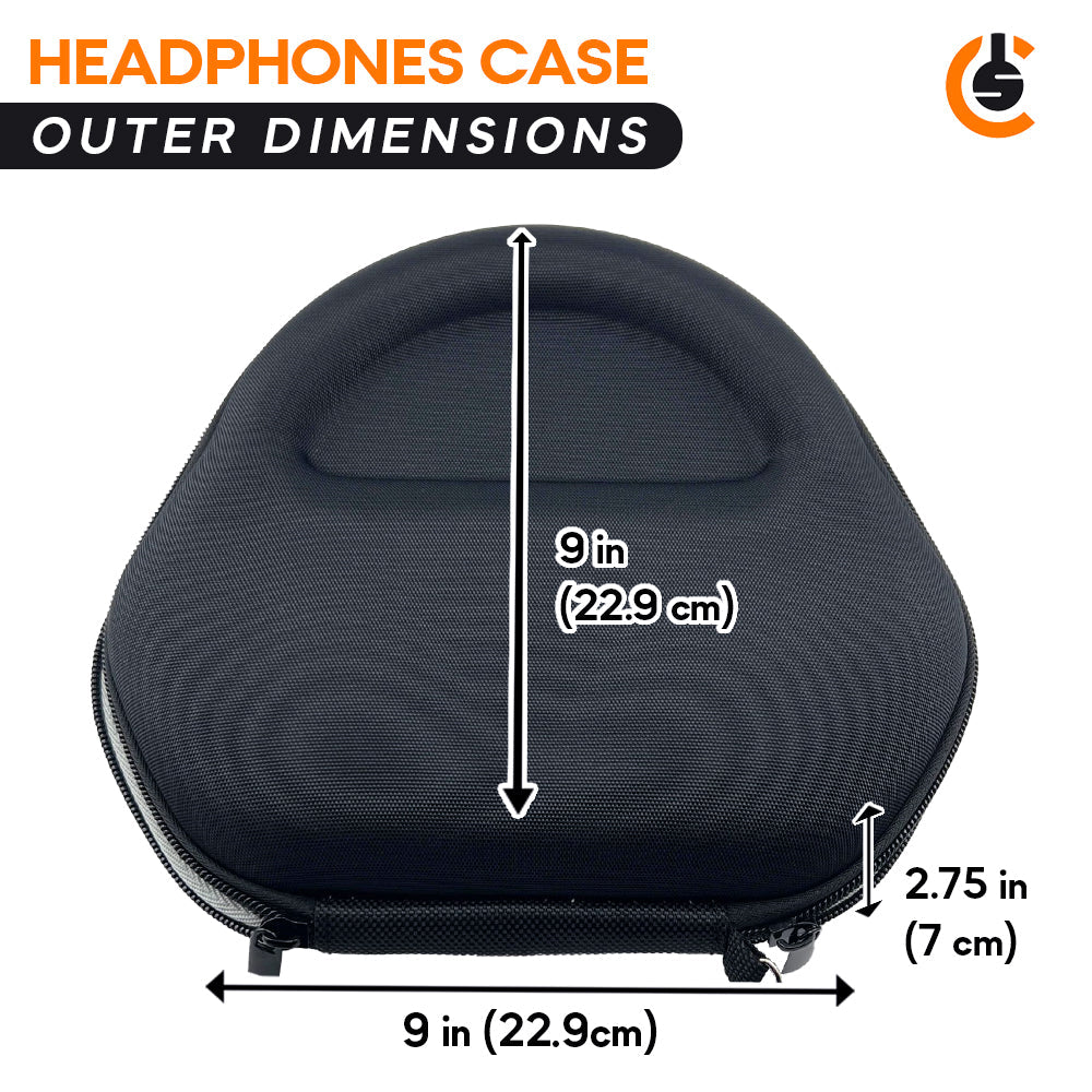 CentralSound Hard Cover Carrying Case for Apple AirPods Max Headphones Black