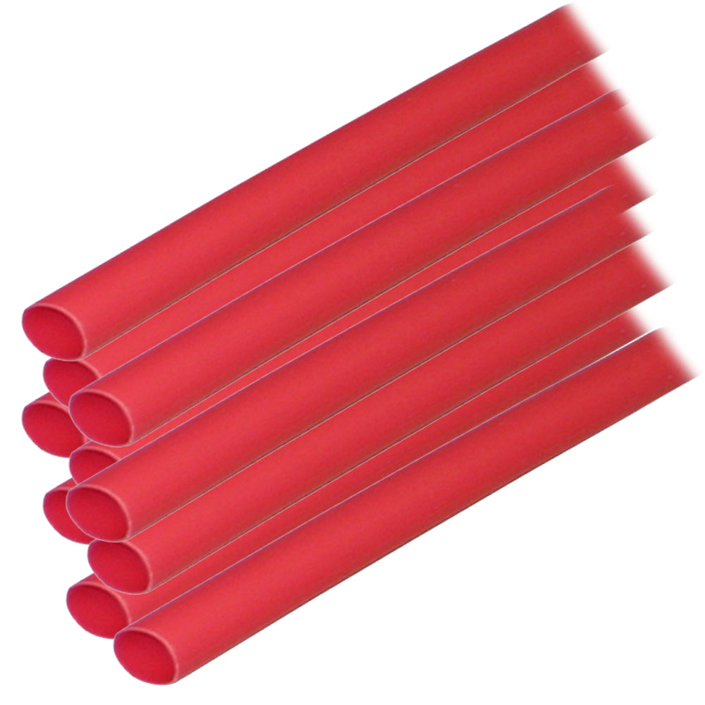 Ancor Adhesive Lined Heat Shrink Tubing (Alt) - 1/4'' X 12'' - 10-Pack - Red,WBHDWA001345126