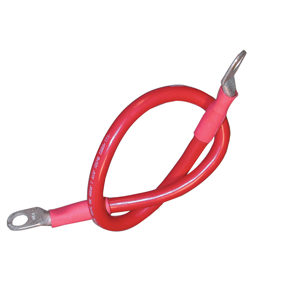 Ancor Battery Cable Assembly, 2 Awg (34Mm&#178;) Wire, 3/8'' (9.5Mm) Stud, Red - 18'' (45.7Cm),WBHDWA001345170