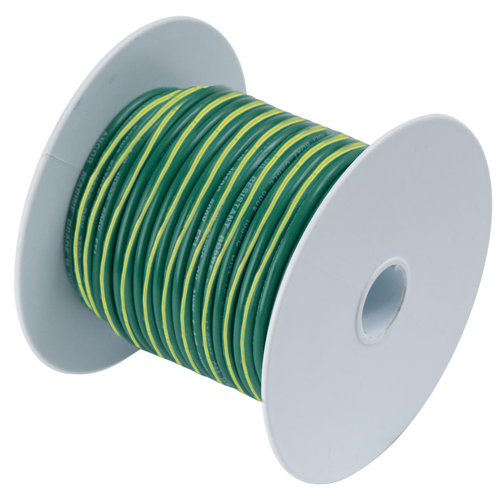 Ancor Green W/Yellow Stripe 10 Awg Tinned Copper Wire - 250',WBHDWB000NV2C8O