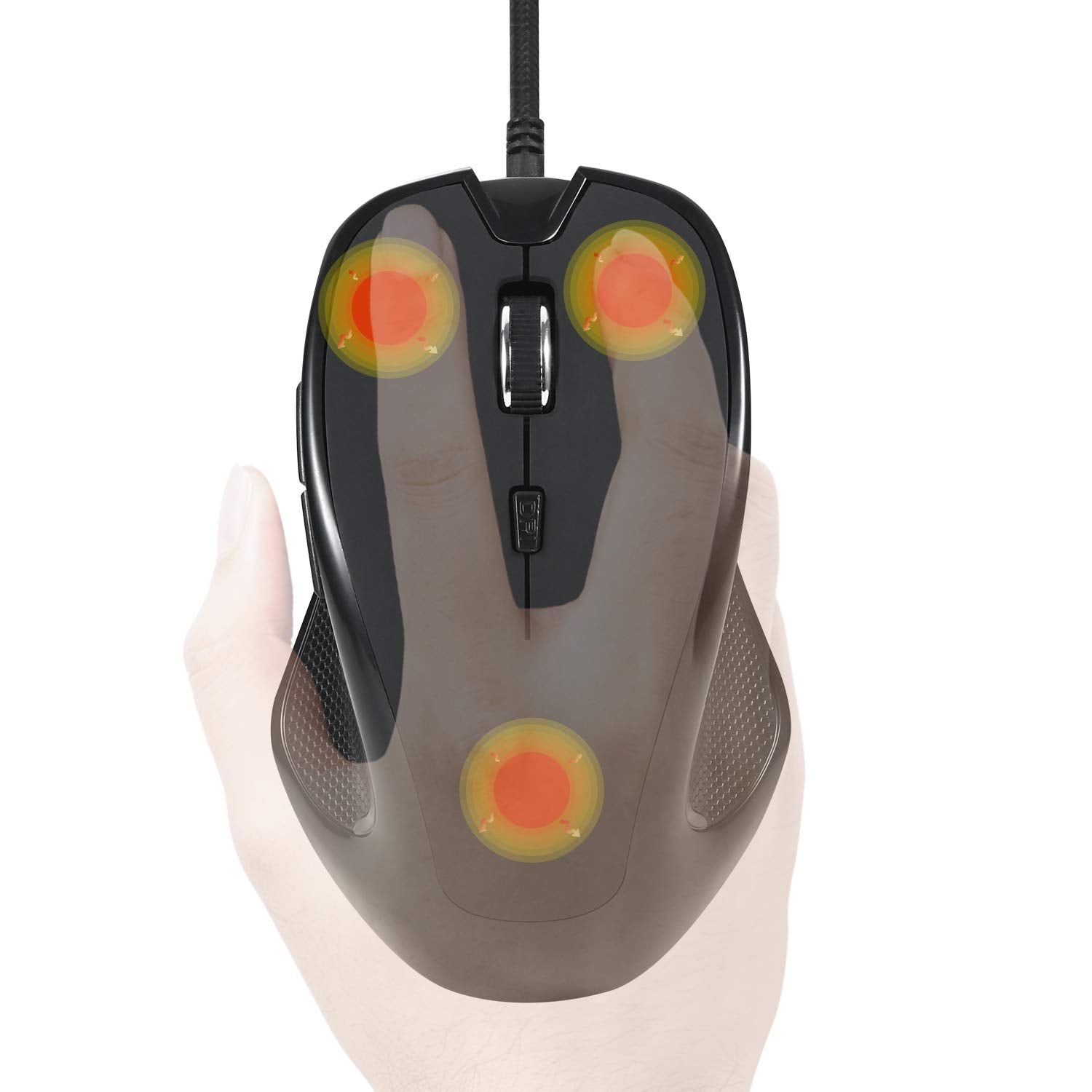 Valuerays Warm Fingertips Hot Buttons Optical Heated Mouse
