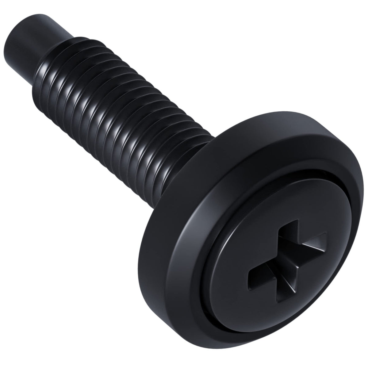 ECHOGEAR Rack Mount Screws 100 Pack - 10/32 Steel Screws with Attached Nylon Washers & Pilot Point Heads - Made to Use with Network Racks, Enclosures, & Cabinets