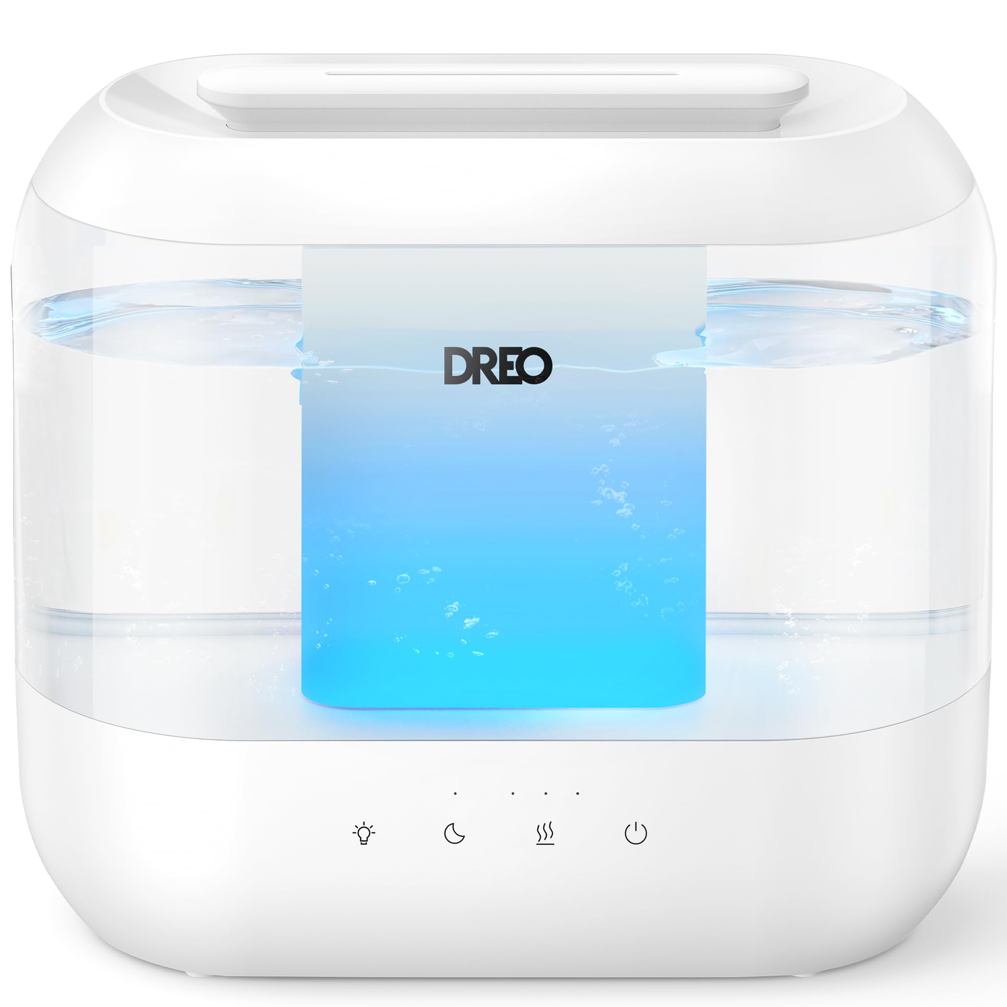 Dreo Humidifiers For Bedroom, Top Fill 4L Supersized Cool Mist Humidifier With Oil Diffuser And Nightlight, 32H Runtime, Quiet U