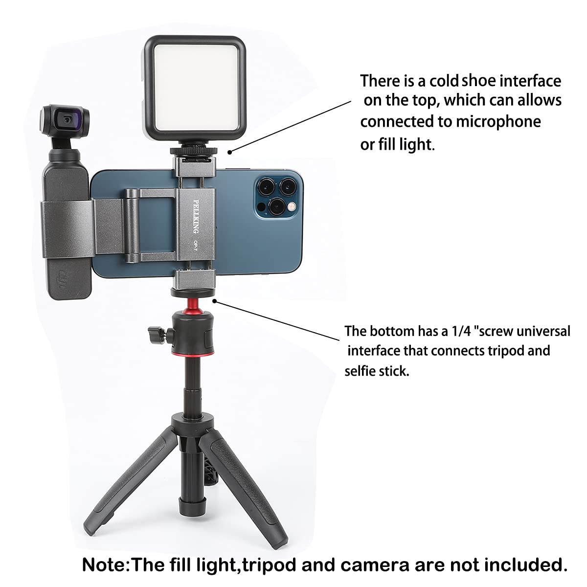 Pellking Osmo Pocket 2/Osmo Pocket Phone Holder Phone Clip Compatible With Dji Osmo Pocket Accessories