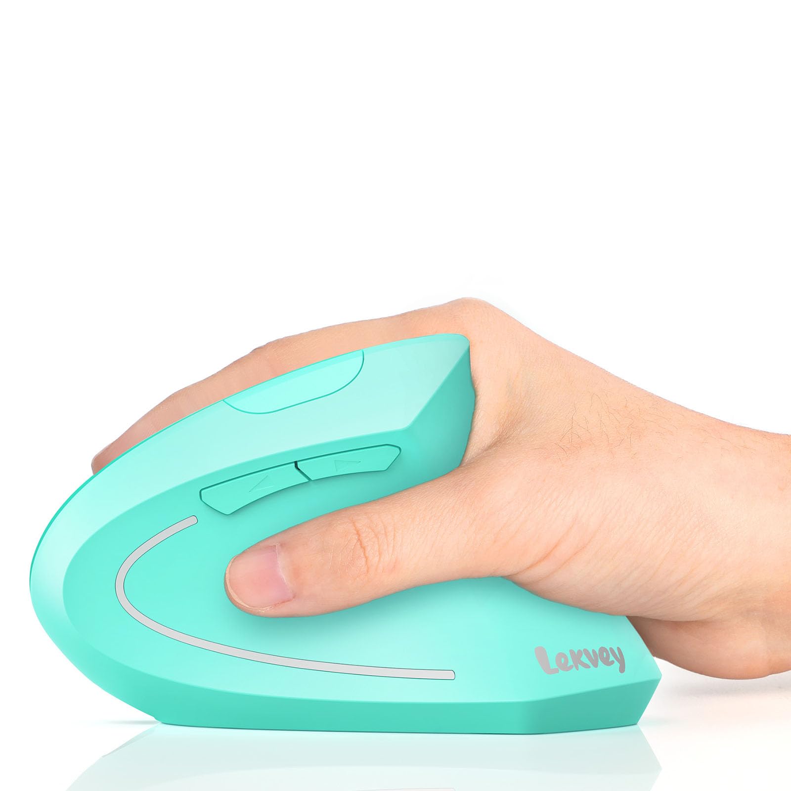 Lekvey Ergonomic Mouse, Vertical Wireless Mouse Rechargeable 2.4 Ghz Optical Carpal Tunnel Mouse : 800/1200 / 1600 Dpi, 6 Button