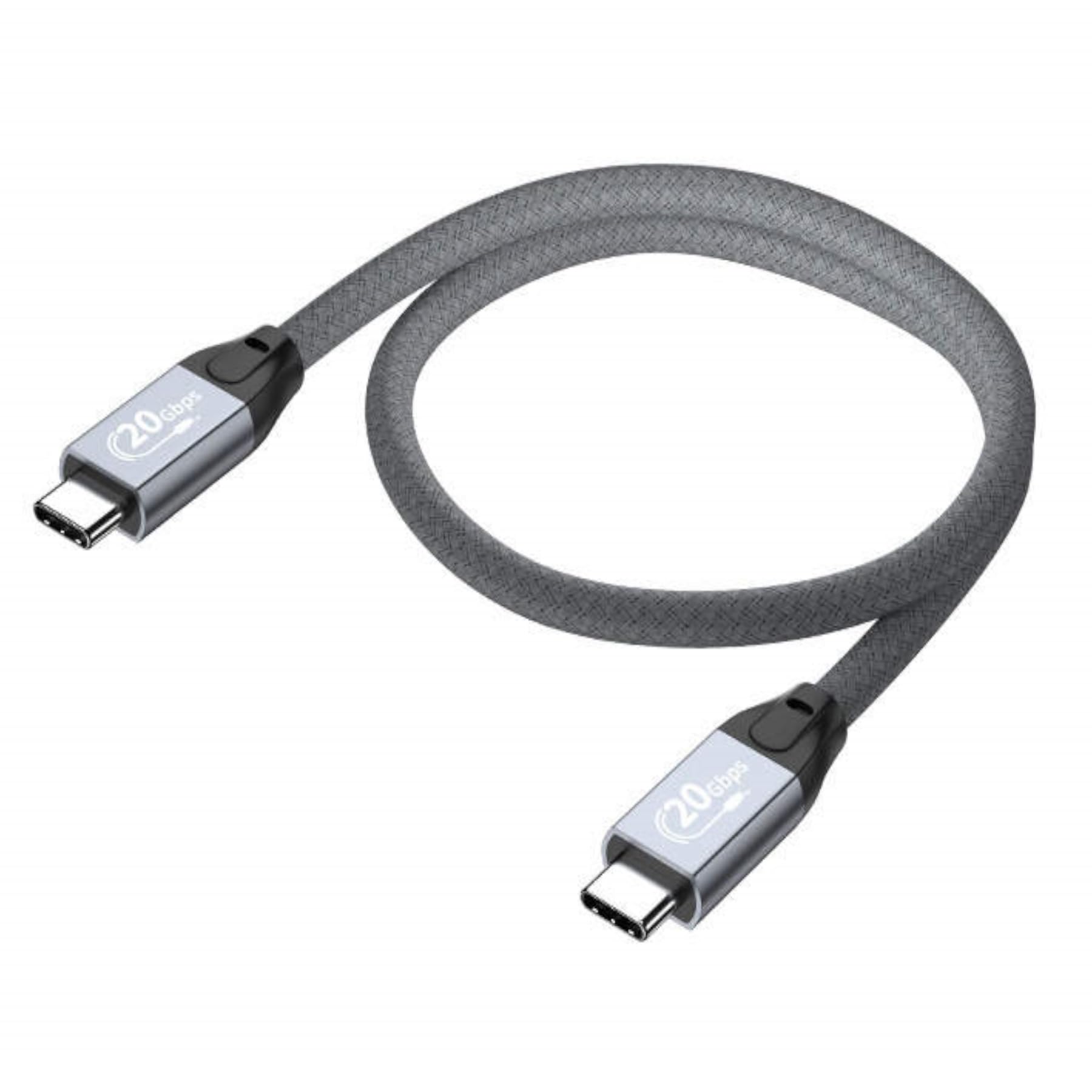 20-in Short USB-C to USB-C High-Speed 20Gpbs Data Transfer Charge Cable for Samsung T7 T9, SanDisk, Crucial X9 X6, Western Digit