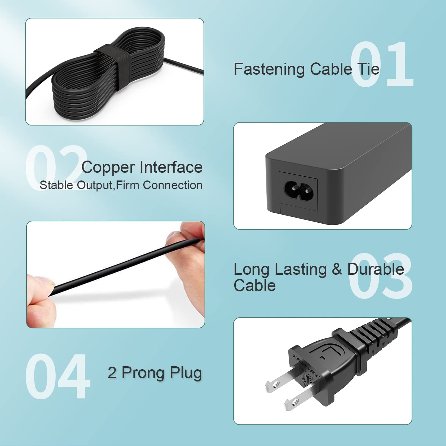 Laptop Charger Fit For Hp 15 Bs0Xx 15 Bs015Dx 15 Bs013Dx 15 Bs113Dx 15 Bs115Dx 15 Bs2Xx 15 Bs234Wm 15 Bs212Wm 15 Bs020Wm 15 Bs244Wm 15 Bs080Wm 15 Bs144Wm 15 Bs134Wm 15 Bs289Wm Power Supply Cord