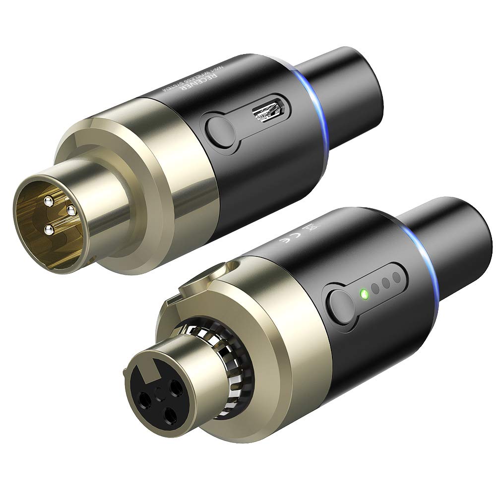 Wireless Microphone System, 5.8 Ghz Wireless Microphone Transmitter Receiver Plug-On Xlr Microphone Wireless System For Dynamic 