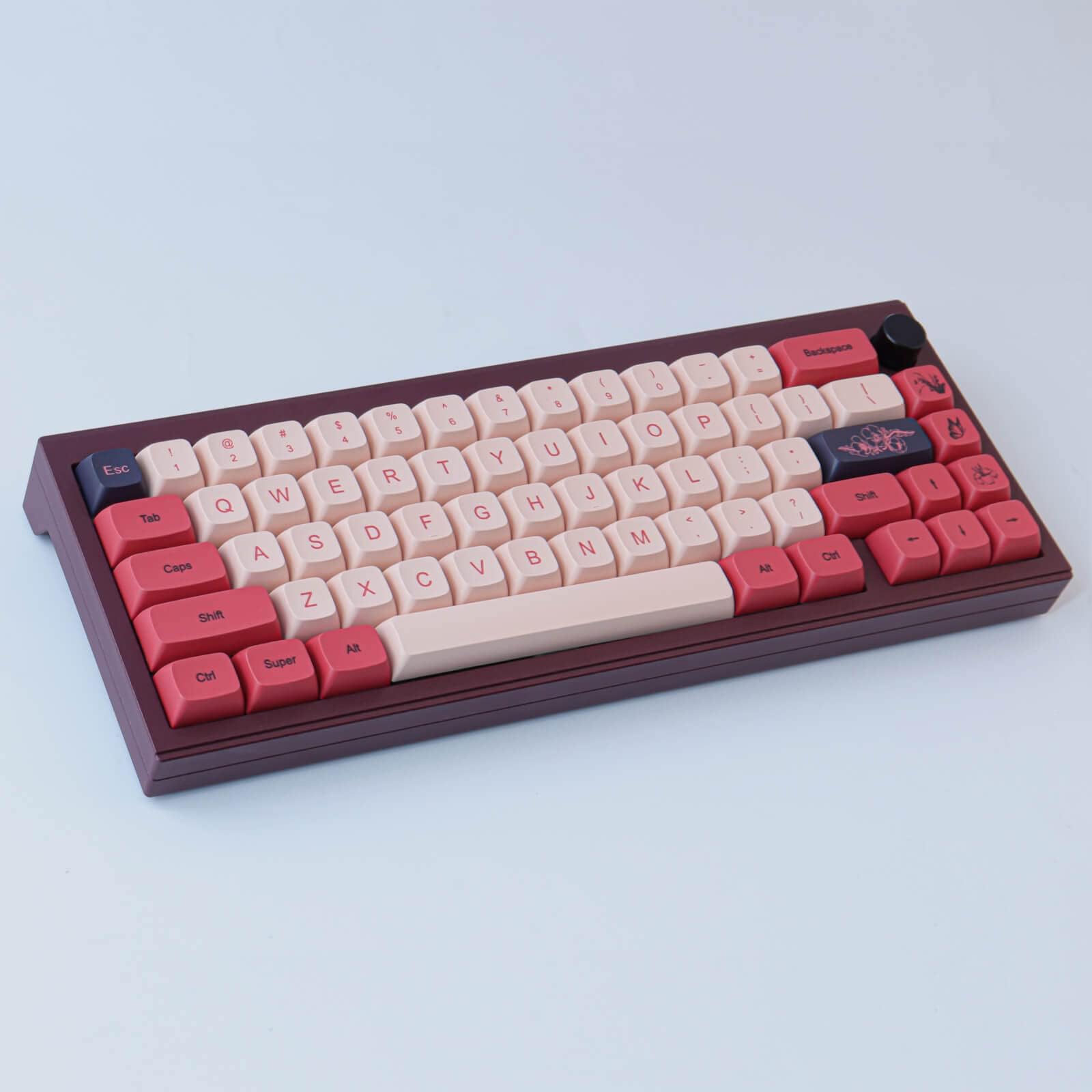 Tsungup Pbt Keycaps,Xda Profile Keycaps 148 Keys Dye Sublimation Cute Pink Custom Keycaps Set For Ansi Layout Cherry Mx Switches