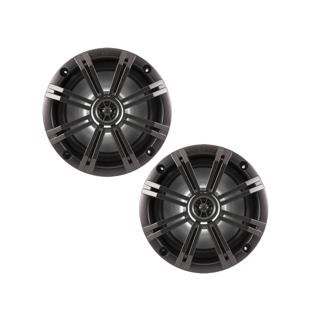 KICKER 6.5 Inch KM-Series LED Marine Speakers 41KM654LCW (Pair)