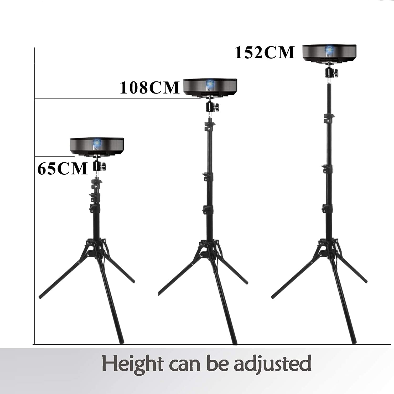 Coret Tripod Stand, Mini Projector Camera Stand Holder, Portable Projector Photography Light Stand Flexibly Adjustable Height 26
