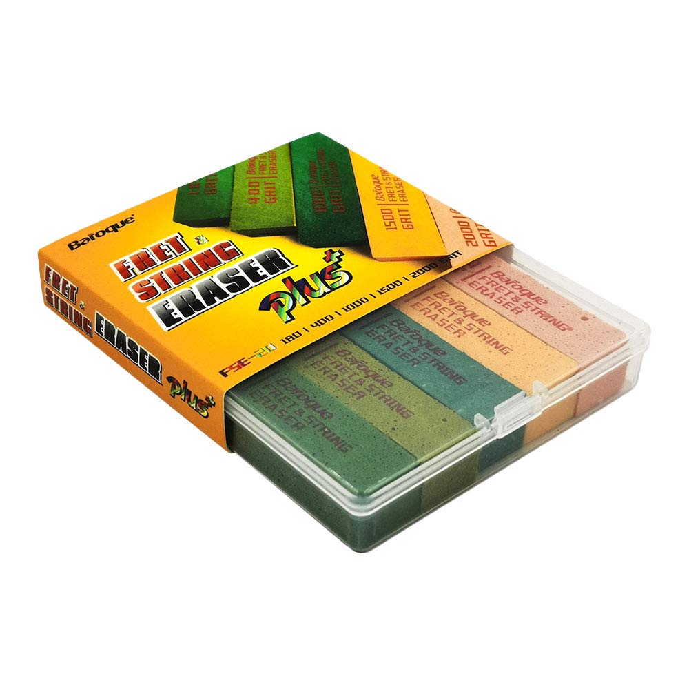 Baroque Guitar Fret Grit Erasers Easy  Fast Polishing Abrasive Rubber Blocks Cleaner Tools Kit For Guitar Fret  Strings, Set Of 