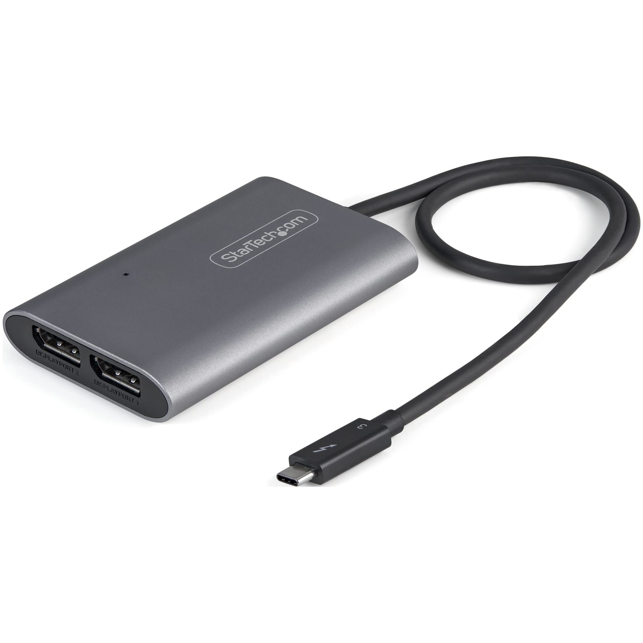 StarTech.com Thunderbolt 3 to Dual DisplayPort Adapter DP 1.4 - Dual 4K 60Hz or Single 8K/5K Thunderbolt 3 to DP Adapter - TB3 t