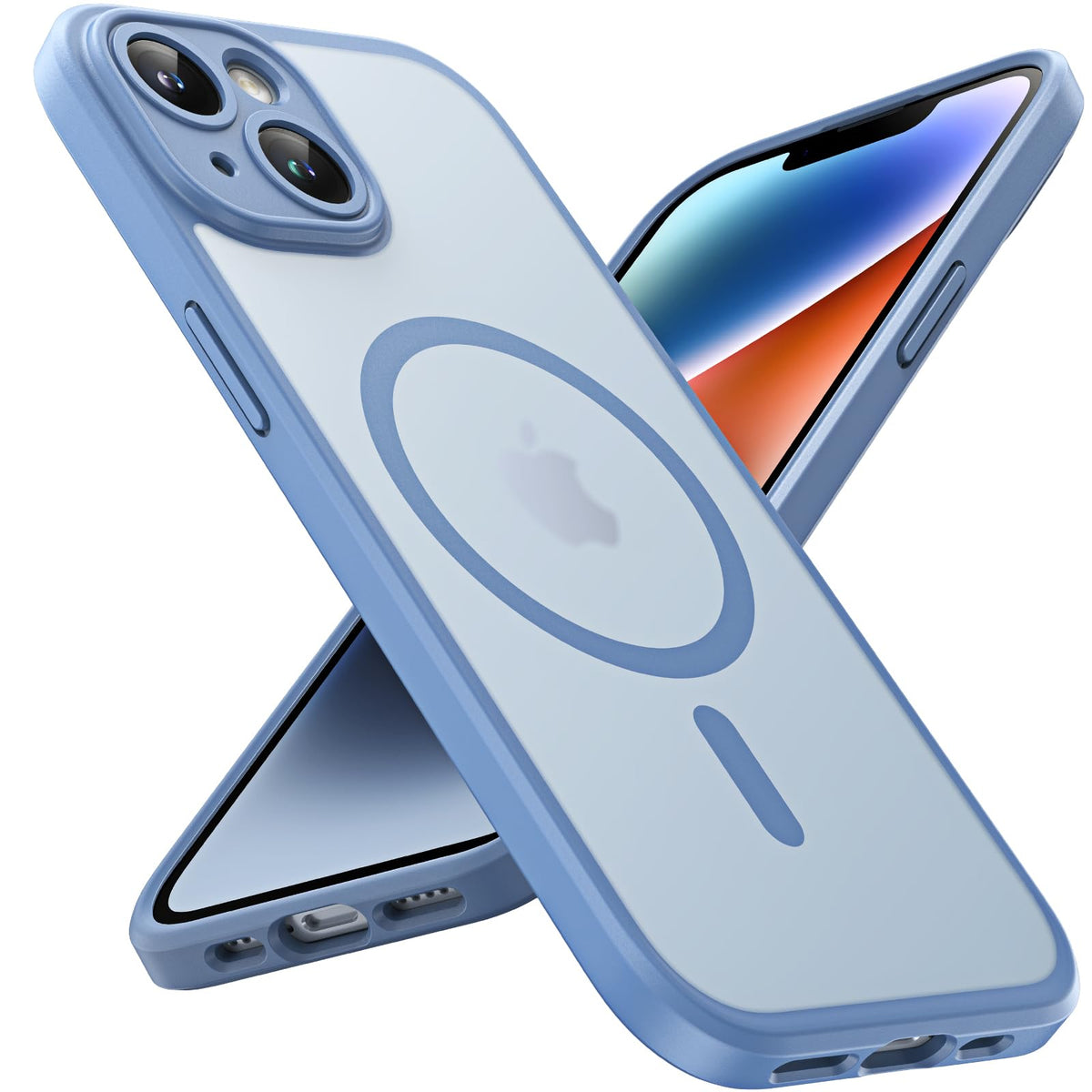 Tocol Magnetic For Iphone 14 Case, Upgraded Full Camera Protection, Compatible With Magsafe, 15Ft Drop Protection, Translucent M