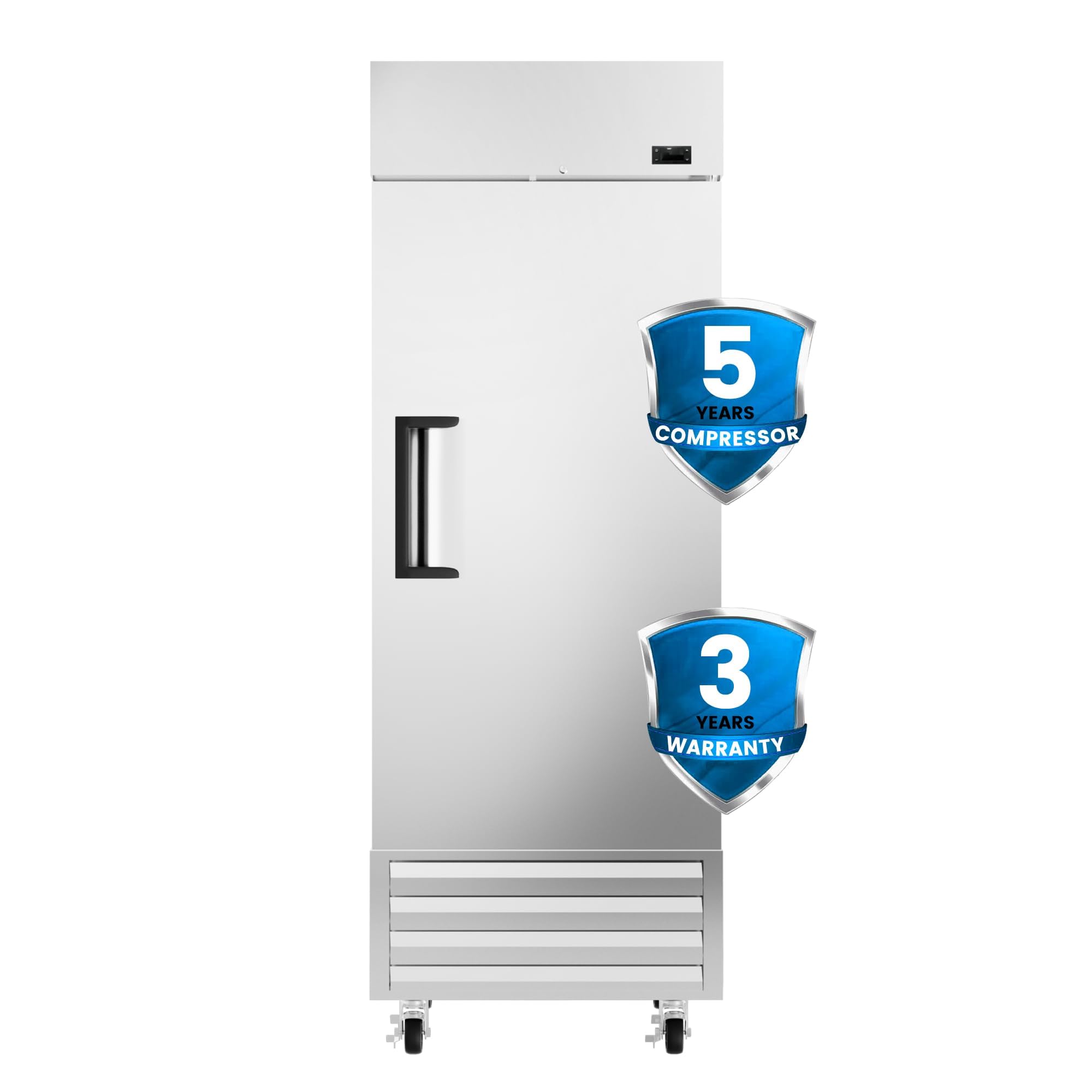 Kichking 27 '' W Dynamic Cooling Commercial Refrigerator 23 Cu. Ft Omnismart Temperature Control 33?~41? Stainless Steel Reach-I