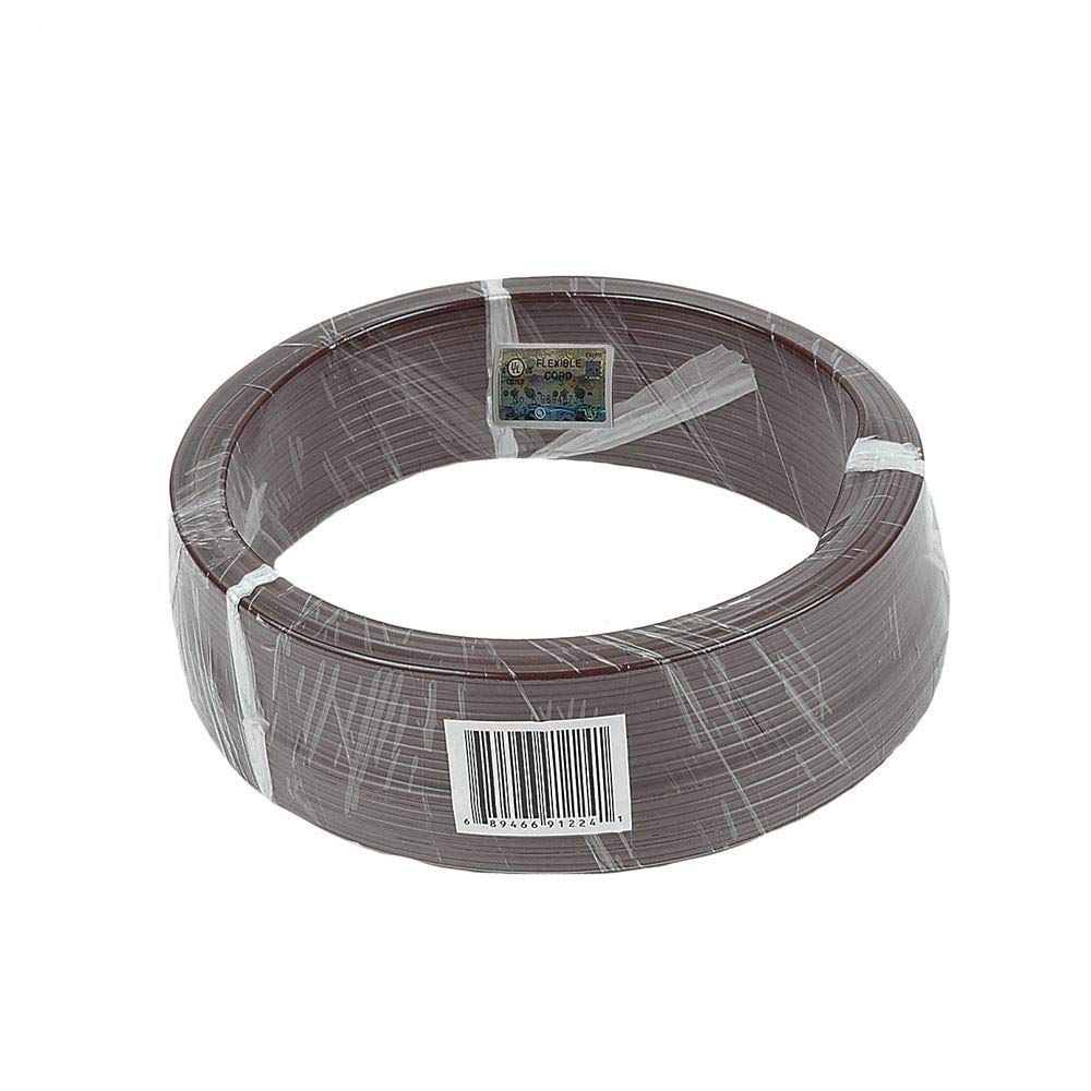 Novelty Lights 100 Foot Zip Cord Wire, Brown, 18 Gauge, Spt 1