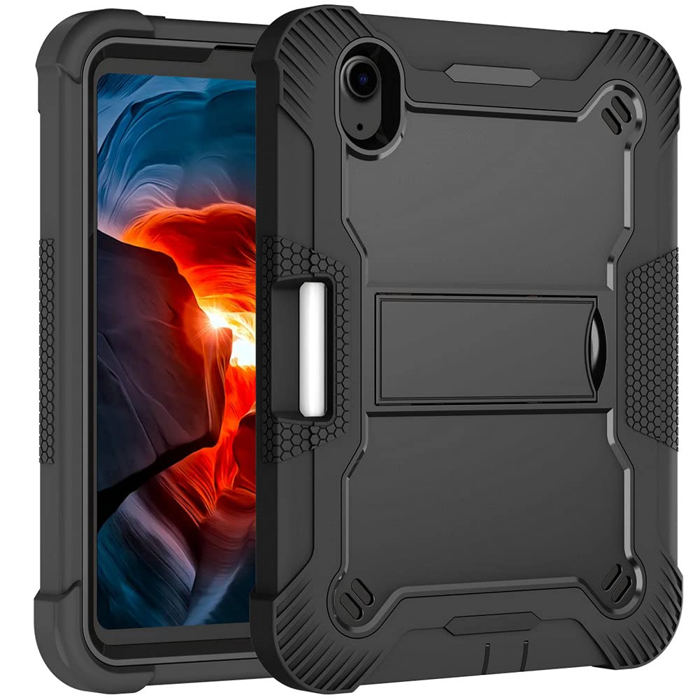 Makeit Case For Ipad Mini 7 (A17 Pro) 2024, Ipad Mini 6 Case (8.3 Inch,2021 Model) With Pencil Holder, Heavy Duty Shockproof Ful