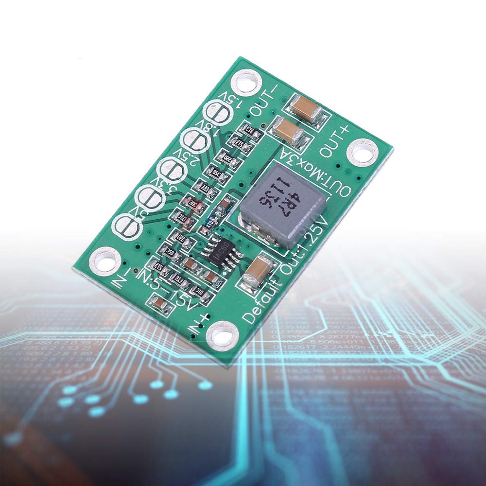 Koobook 5Pcs Dc Dc Step Down Power Module 5 16V To 1.25V/1.5V/1.8V/2.5V/3.3V/5V 3A Adjustable Buck Voltage Converter Board
